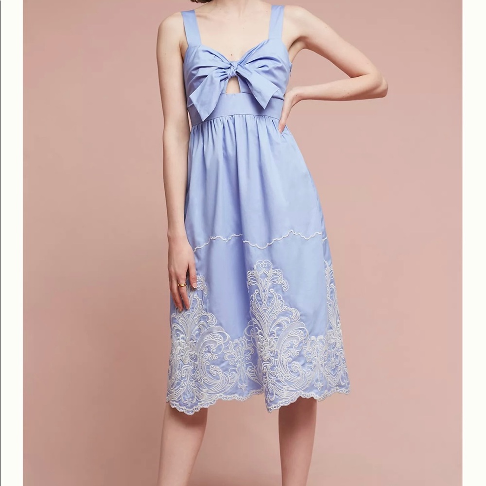 Anthropologie Foxiedox tie on the front dress